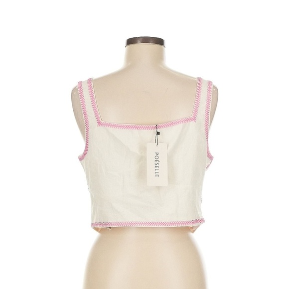 Poeselle Women's Striped Sweetheart Neck Ruffle Trim Peplum Hem Blouse shein - Picture 2 of 8